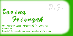 dorina frisnyak business card